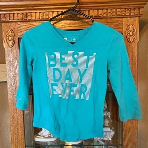 Exersion Girls 3/4 Sleeved Top Size 10/12